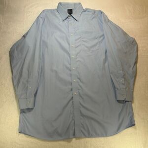 Jos. A. Bank Traveler's Collection Men's Blue Dress Shirt 18 36 100% Cotton